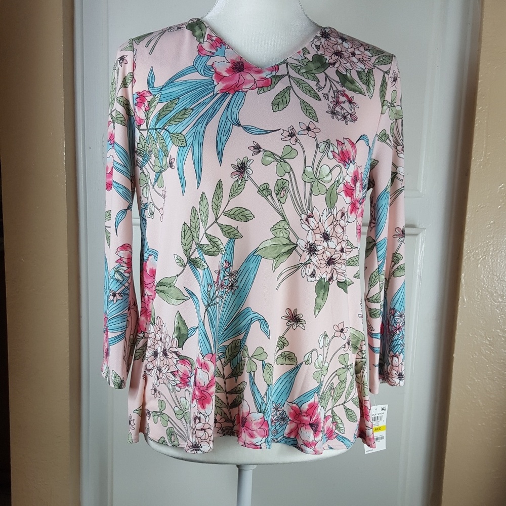 NWT CHARTER CLUB Top Long Sleeve SIZE P/M